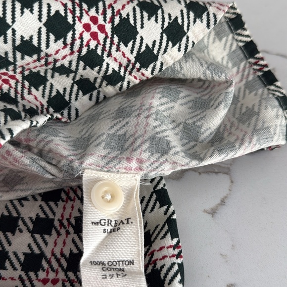 THE GREAT. SLEEP SET The Plaid Pajama Top and Pajama Bottoms Pants Winter Pine 1 - Picture 14 of 16